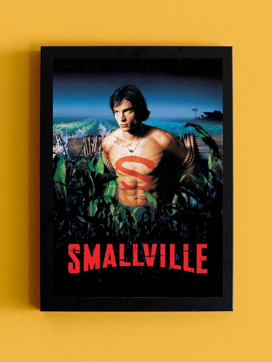 Smallville Dizi Tablo Siyah Çerçeveli Dizi Poster Duvar Tablo