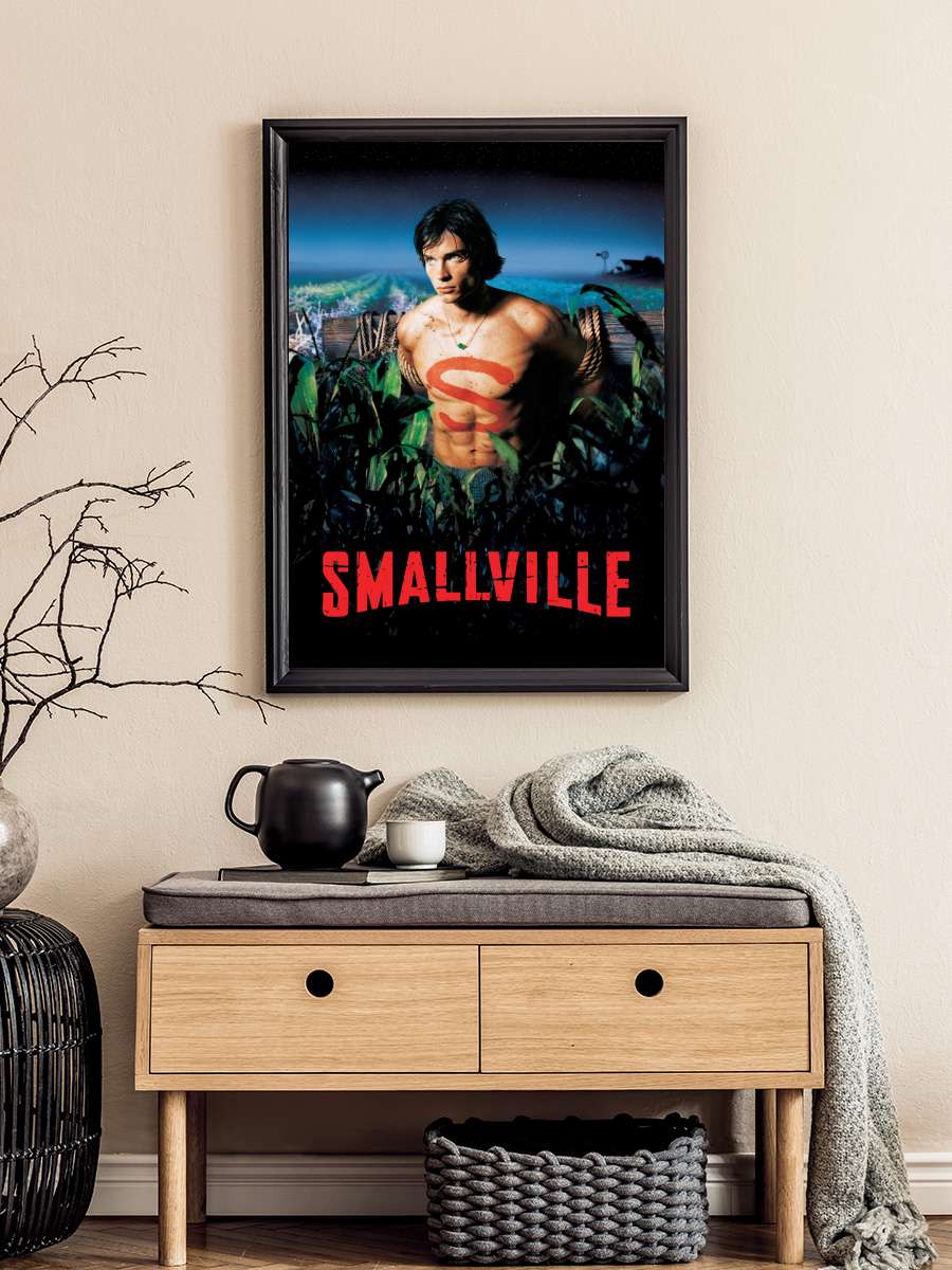 Smallville Dizi Tablo Siyah Çerçeveli Dizi Poster Duvar Tablo