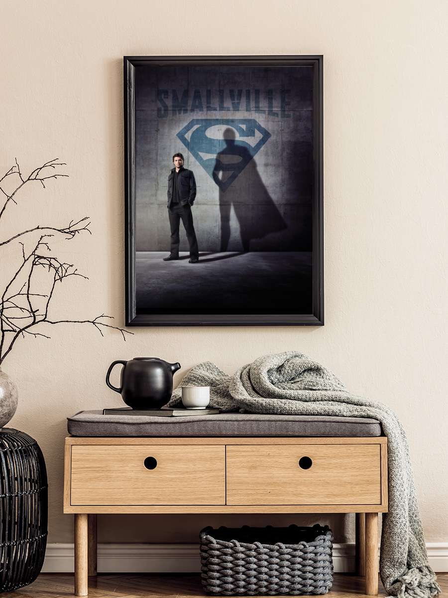 Smallville Dizi Tablo Siyah Çerçeveli Dizi Poster Duvar Tablo