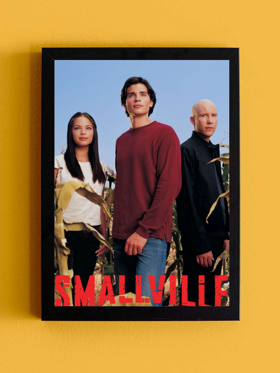 Smallville Dizi Tablo Siyah Çerçeveli Dizi Poster Duvar Tablo