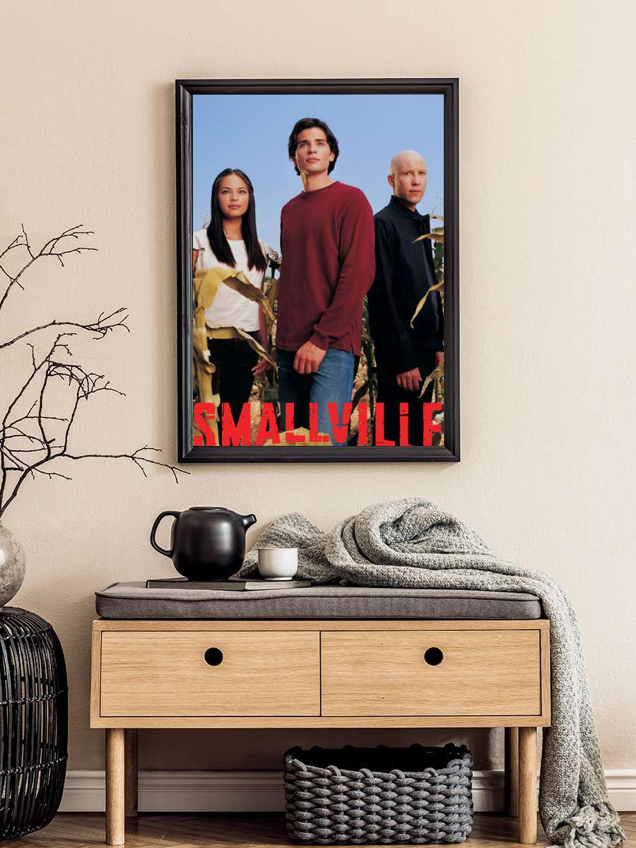 Smallville Dizi Tablo Siyah Çerçeveli Dizi Poster Duvar Tablo