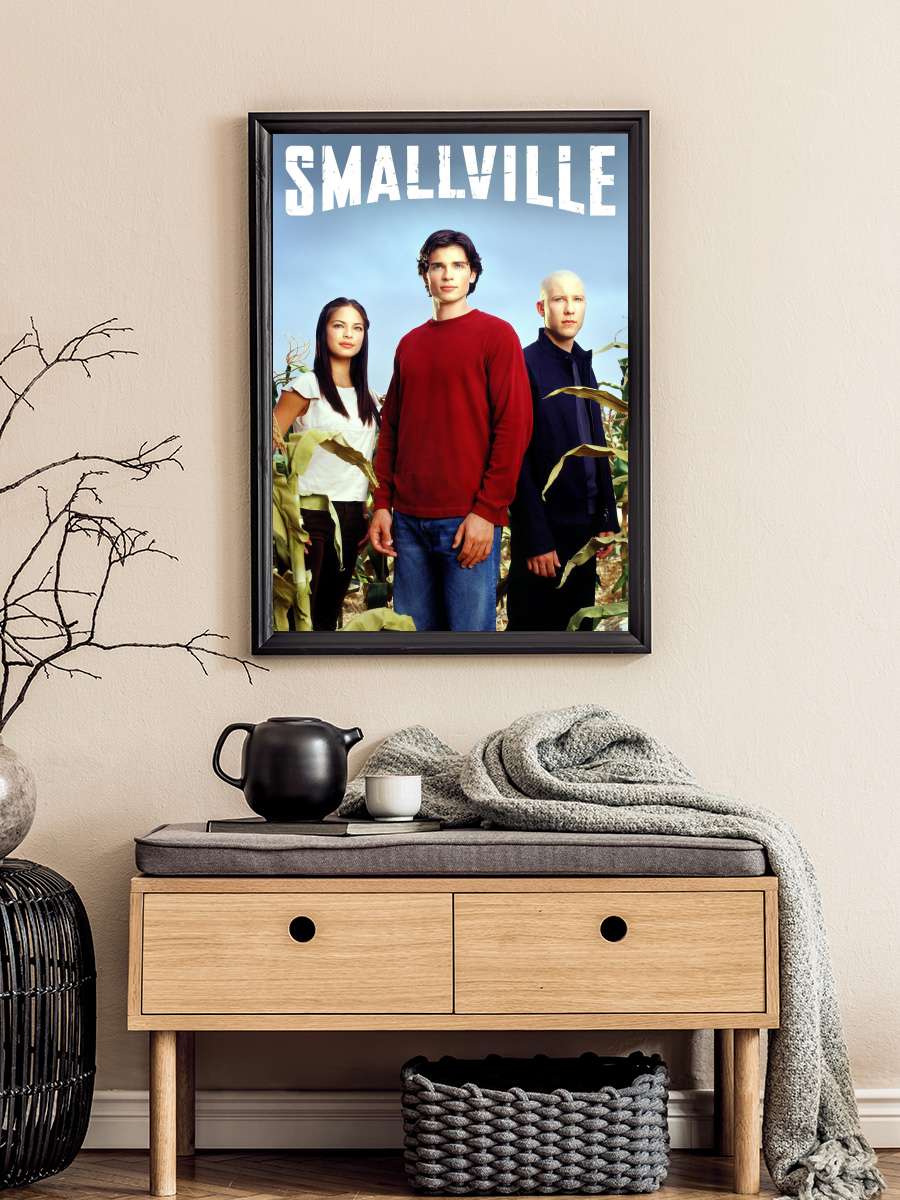 Smallville Dizi Tablo Siyah Çerçeveli Dizi Poster Duvar Tablo