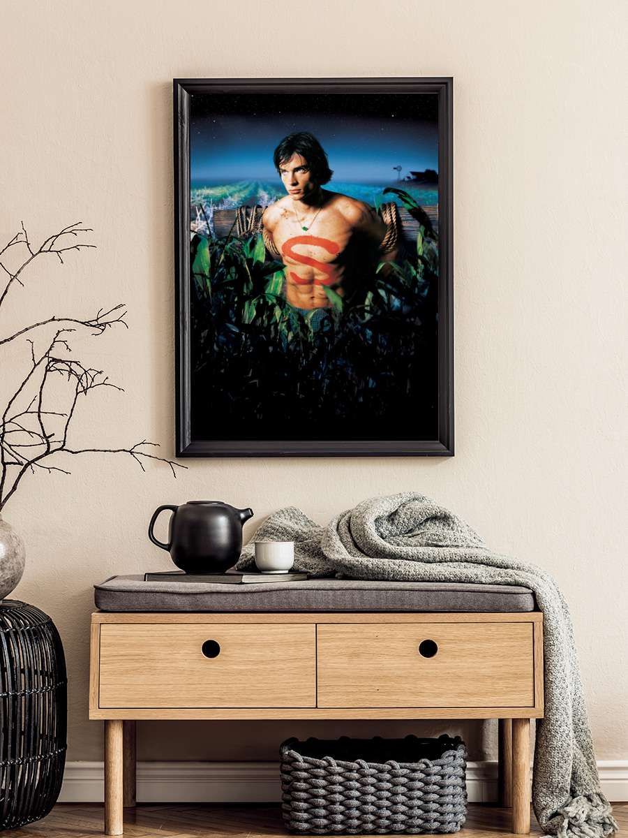 Smallville Dizi Tablo Siyah Çerçeveli Dizi Poster Duvar Tablo