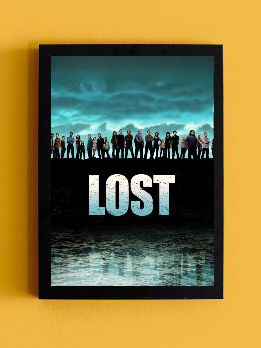 Lost Dizi Tablo Siyah Çerçeveli Dizi Poster Duvar Tablo