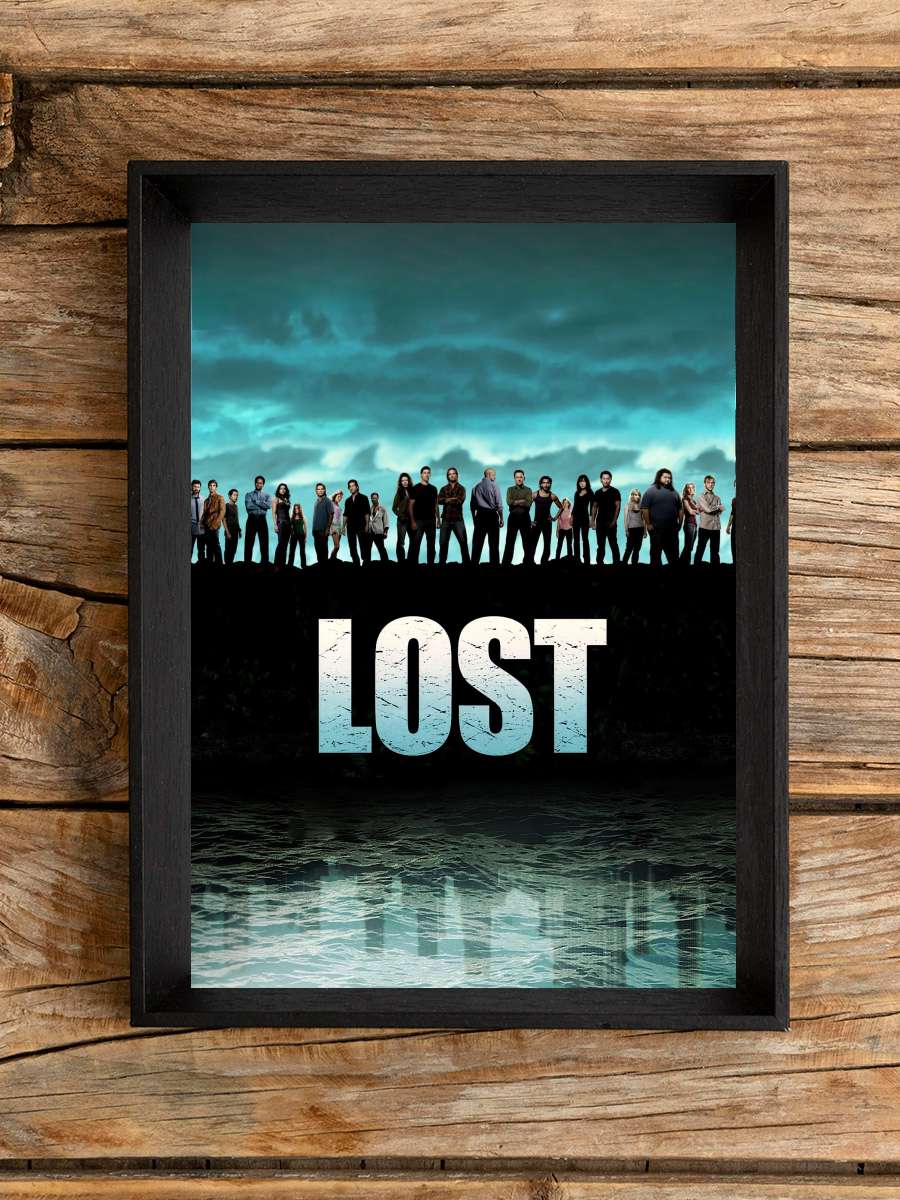 Lost Dizi Tablo Siyah Çerçeveli Dizi Poster Duvar Tablo