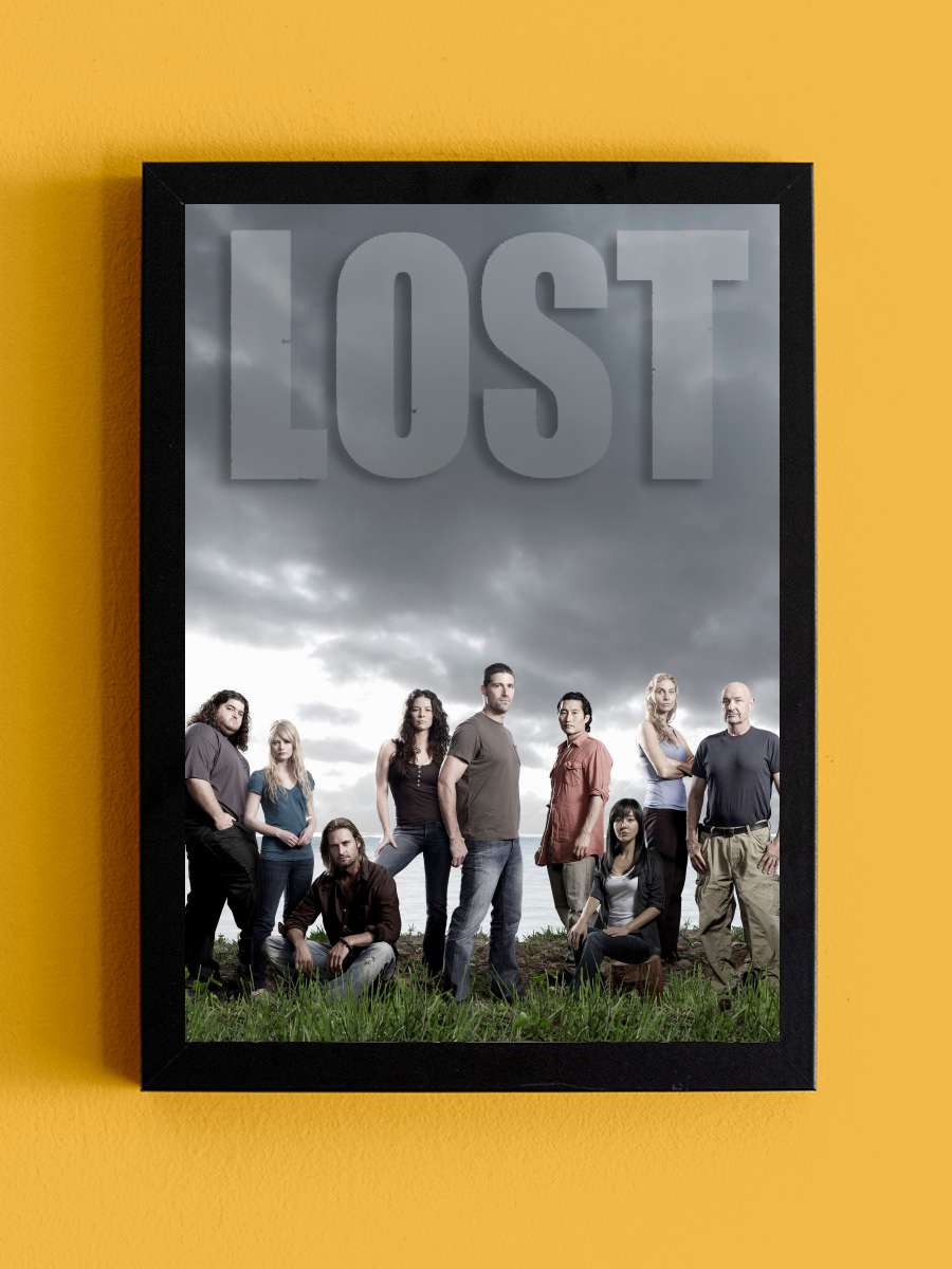 Lost Dizi Tablo Siyah Çerçeveli Dizi Poster Duvar Tablo