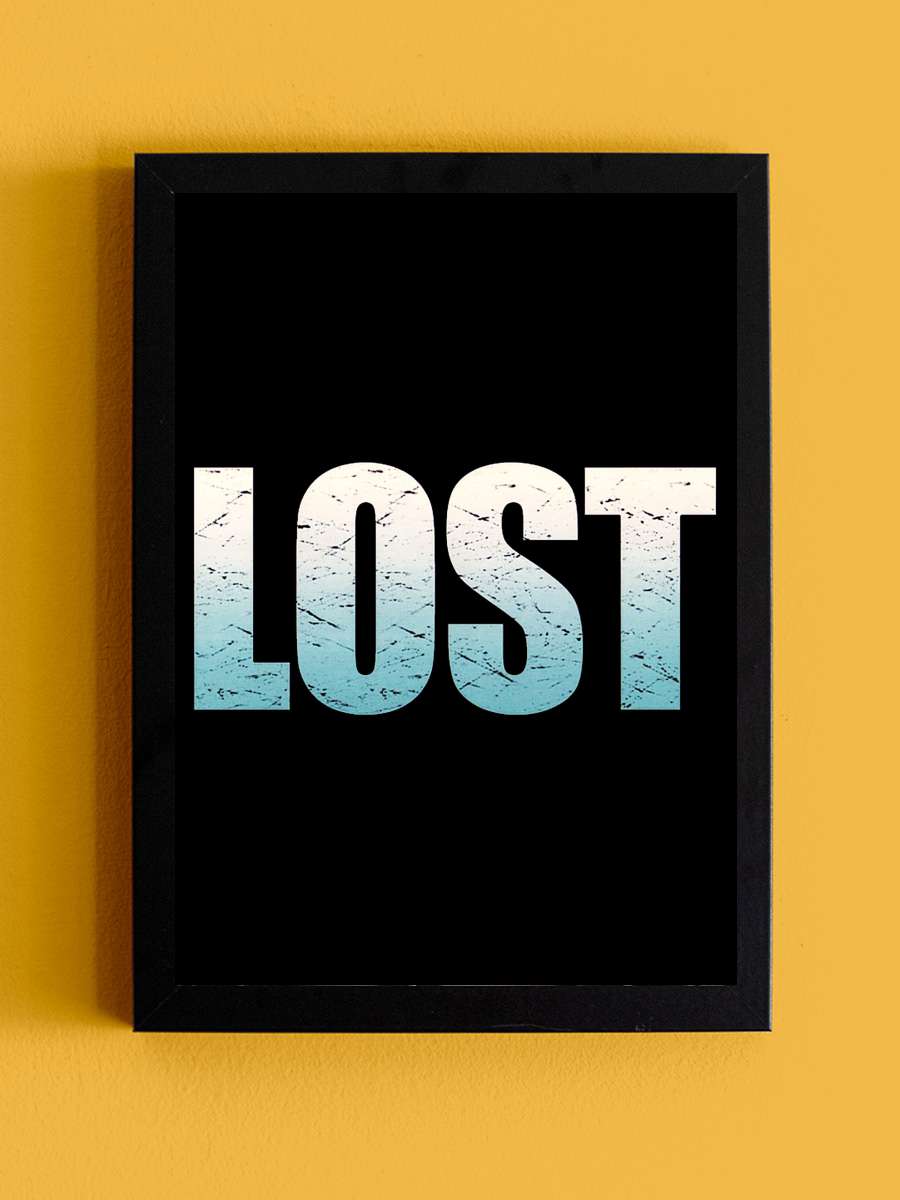 Lost Dizi Tablo Siyah Çerçeveli Dizi Poster Duvar Tablo