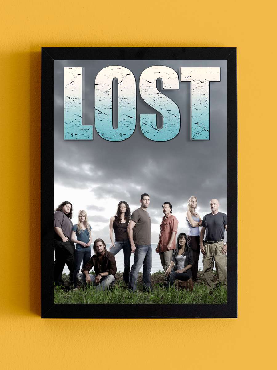 Lost Dizi Tablo Siyah Çerçeveli Dizi Poster Duvar Tablo