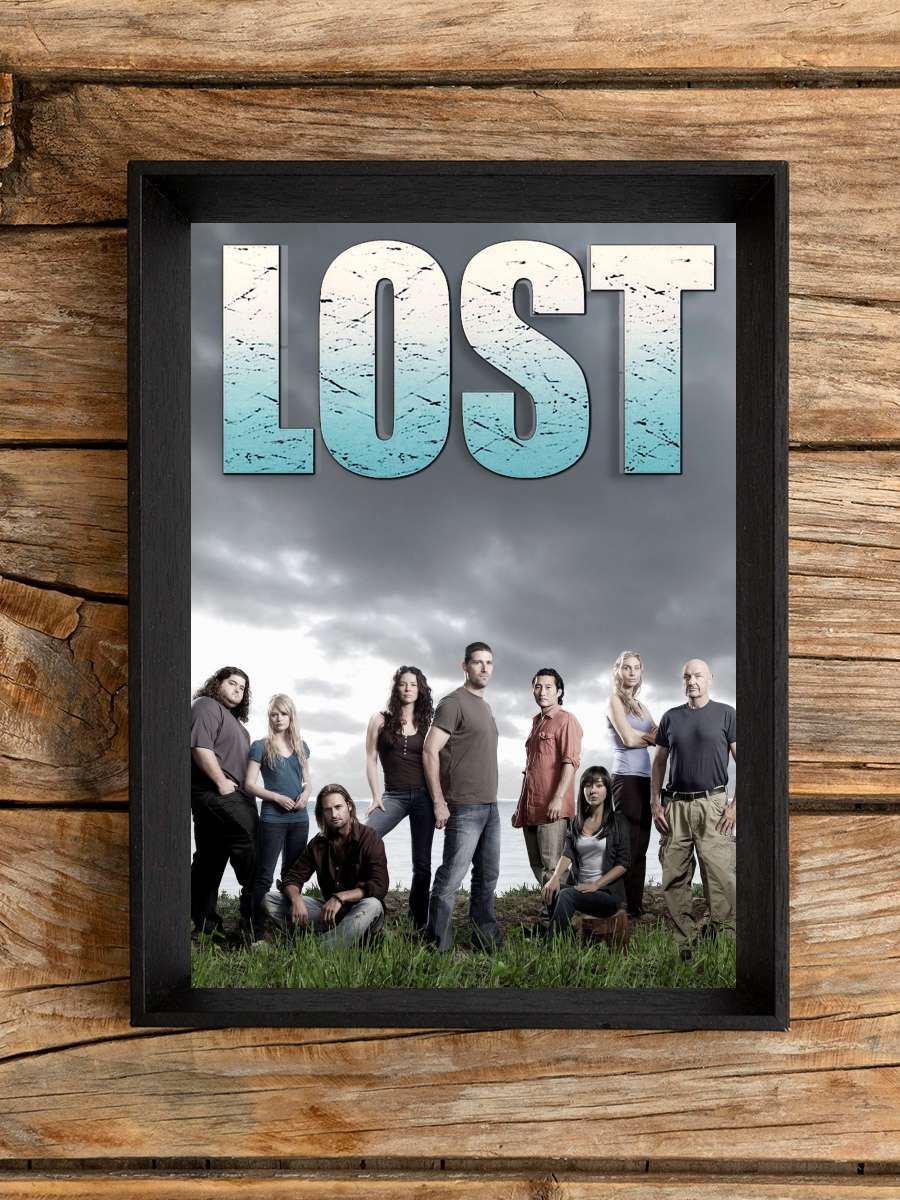 Lost Dizi Tablo Siyah Çerçeveli Dizi Poster Duvar Tablo