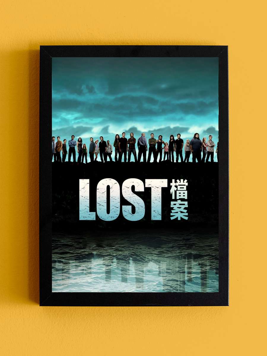 Lost Dizi Tablo Siyah Çerçeveli Dizi Poster Duvar Tablo