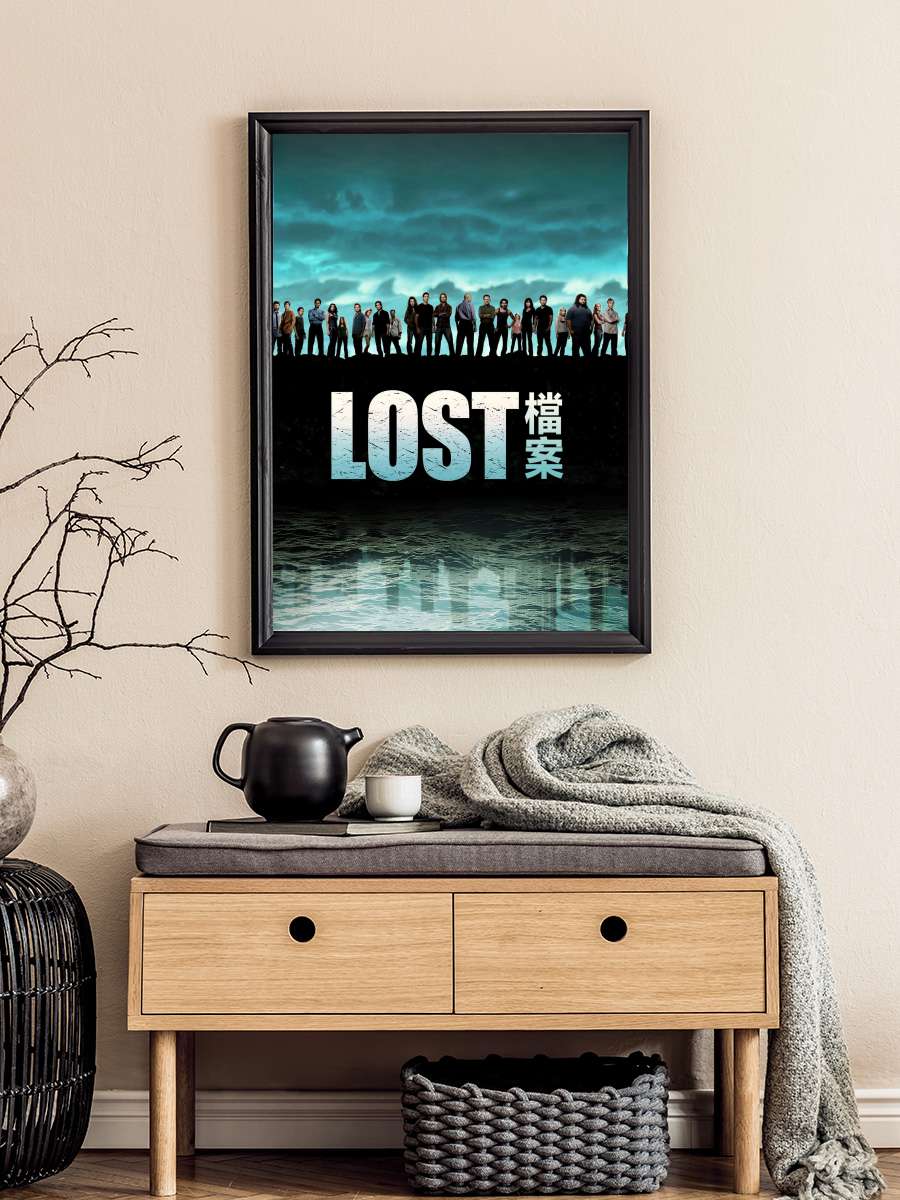 Lost Dizi Tablo Siyah Çerçeveli Dizi Poster Duvar Tablo