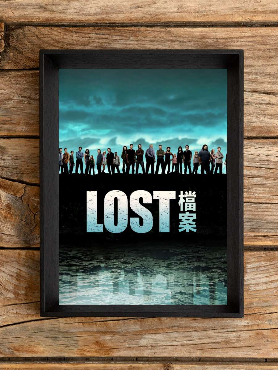 Lost Dizi Tablo Siyah Çerçeveli Dizi Poster Duvar Tablo