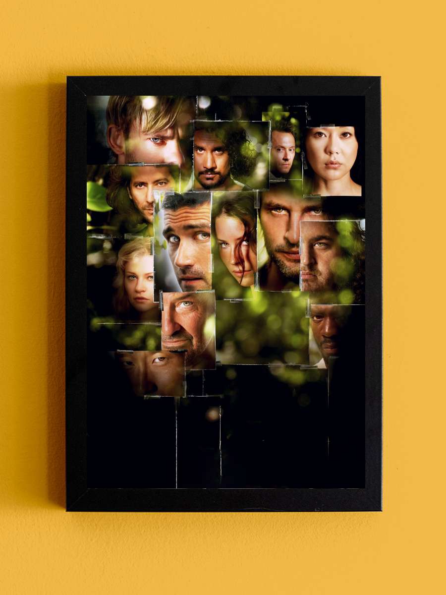 Lost Dizi Tablo Siyah Çerçeveli Dizi Poster Duvar Tablo