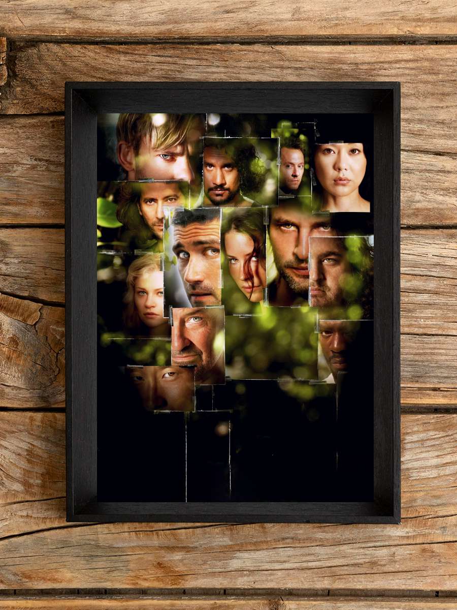 Lost Dizi Tablo Siyah Çerçeveli Dizi Poster Duvar Tablo