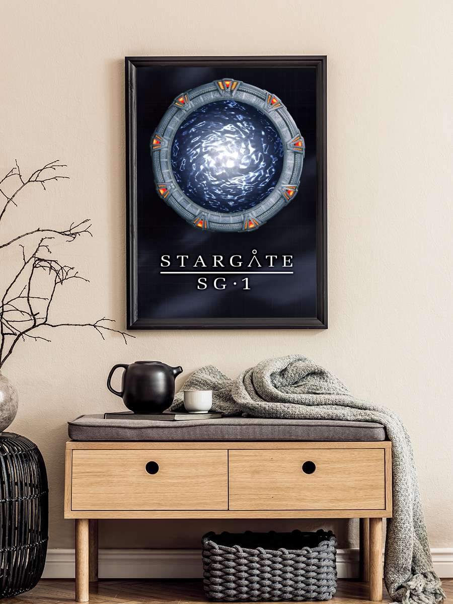 Stargate SG-1 Dizi Tablo Siyah Çerçeveli Dizi Poster Duvar Tablo