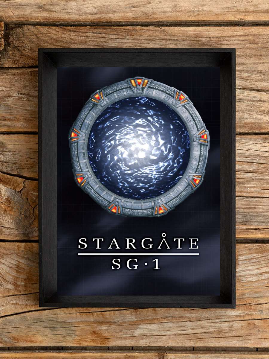 Stargate SG-1 Dizi Tablo Siyah Çerçeveli Dizi Poster Duvar Tablo