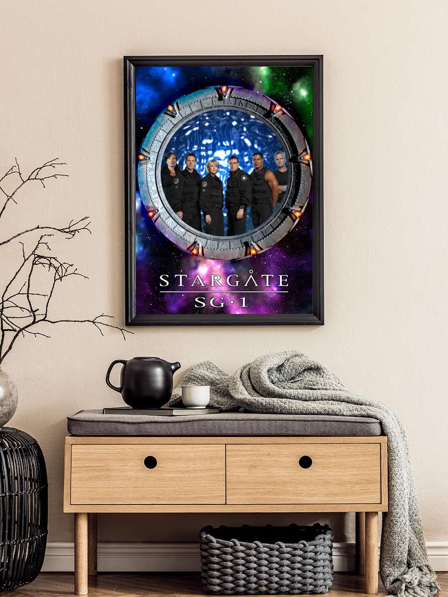 Stargate SG-1 Dizi Tablo Siyah Çerçeveli Dizi Poster Duvar Tablo