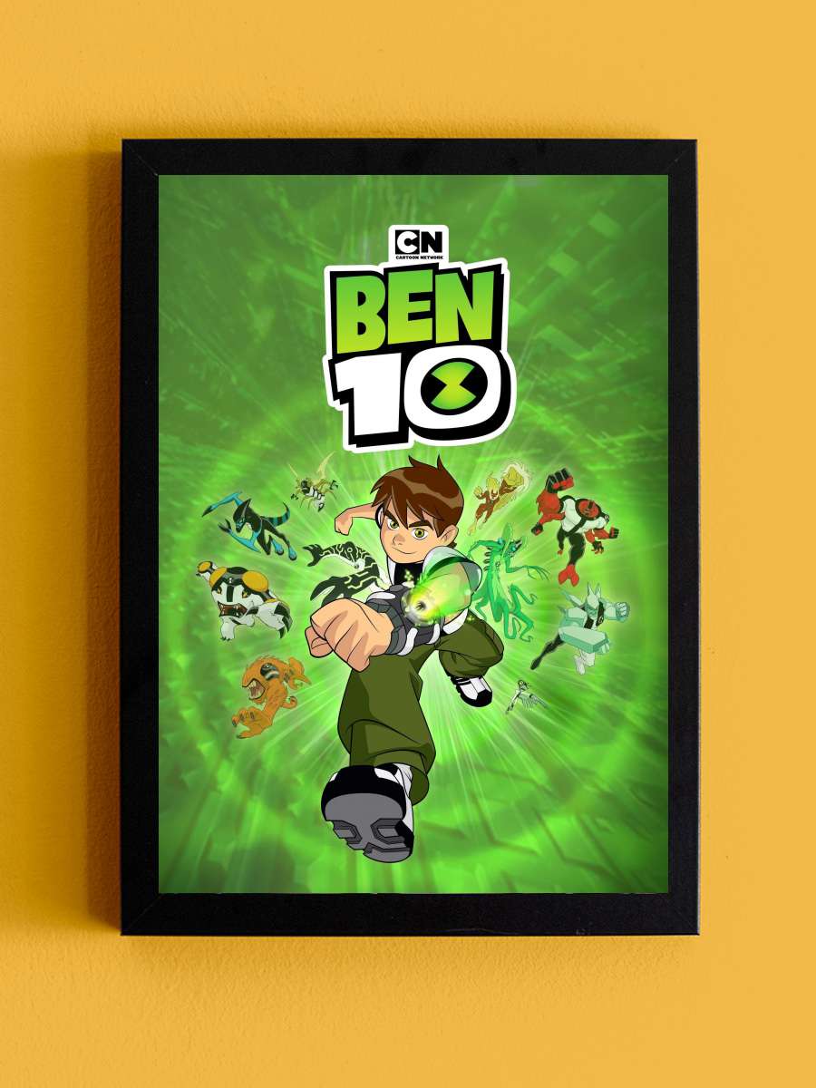 Ben 10 Dizi Tablo Siyah Çerçeveli Dizi Poster Duvar Tablo