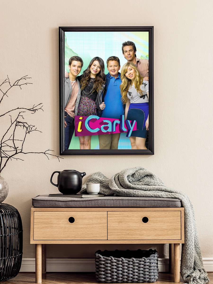 iCarly Dizi Tablo Siyah Çerçeveli Dizi Poster Duvar Tablo