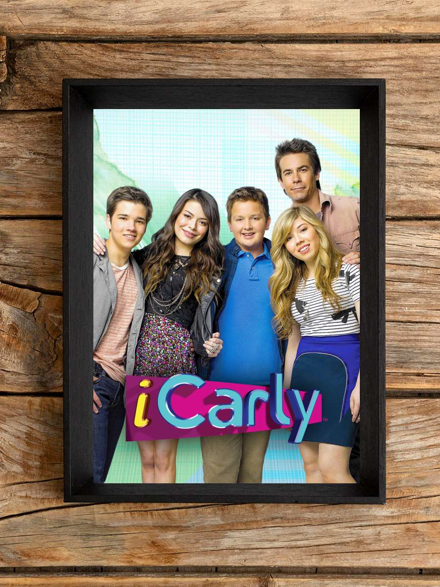 iCarly Dizi Tablo Siyah Çerçeveli Dizi Poster Duvar Tablo