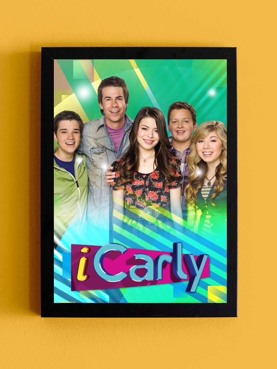 iCarly Dizi Tablo Siyah Çerçeveli Dizi Poster Duvar Tablo