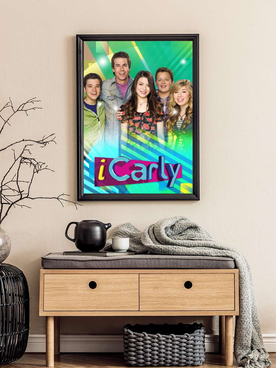 iCarly Dizi Tablo Siyah Çerçeveli Dizi Poster Duvar Tablo