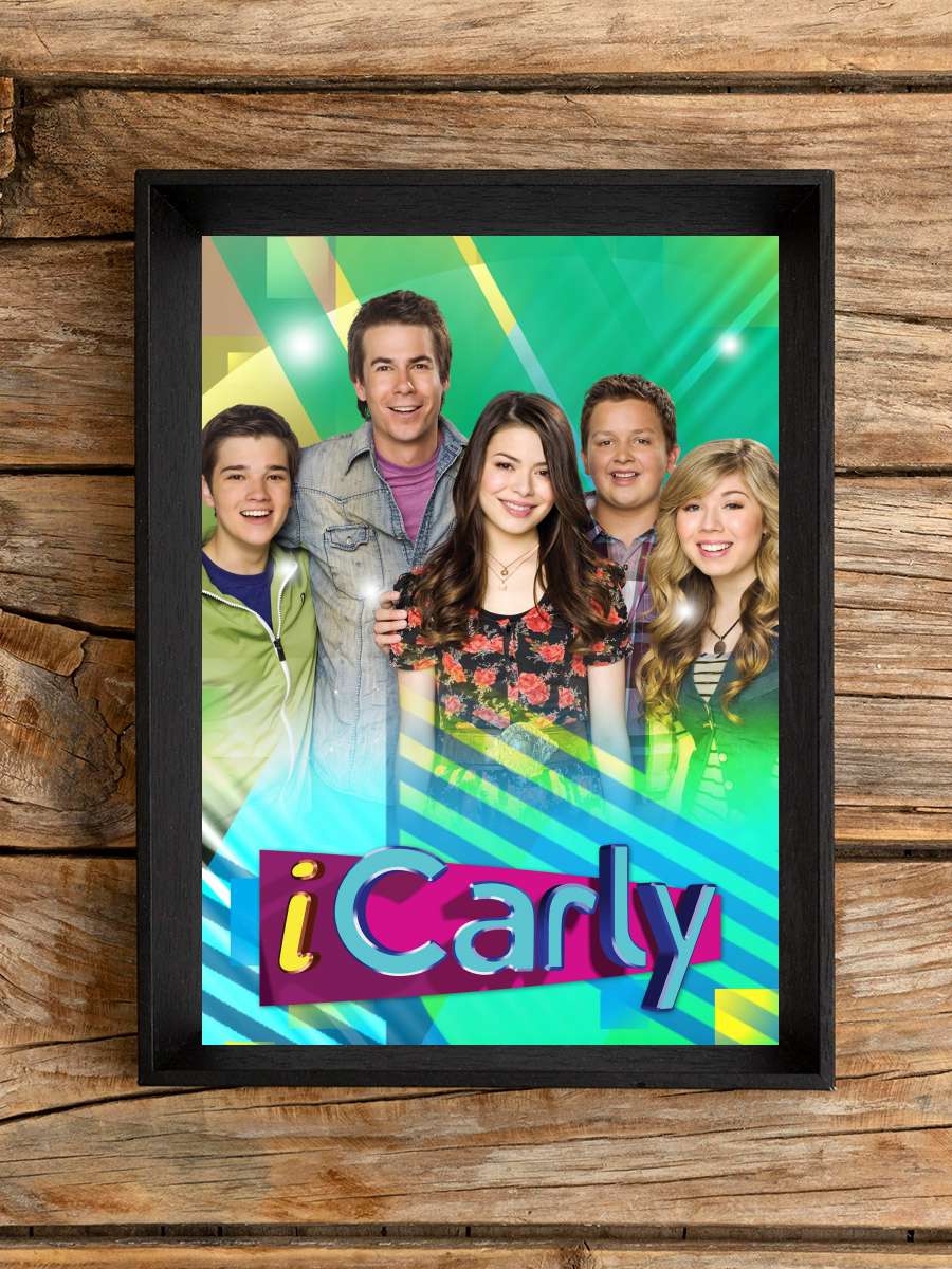 iCarly Dizi Tablo Siyah Çerçeveli Dizi Poster Duvar Tablo