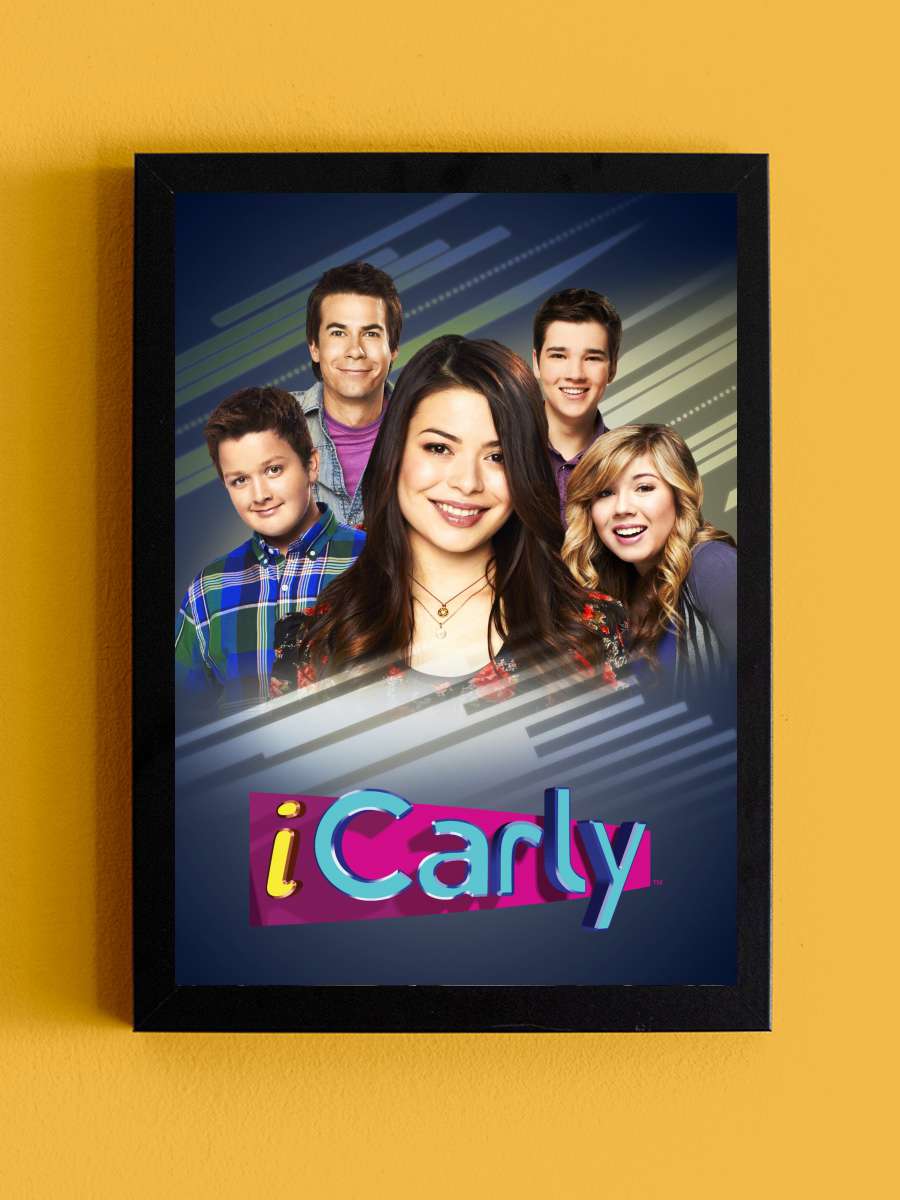 iCarly Dizi Tablo Siyah Çerçeveli Dizi Poster Duvar Tablo