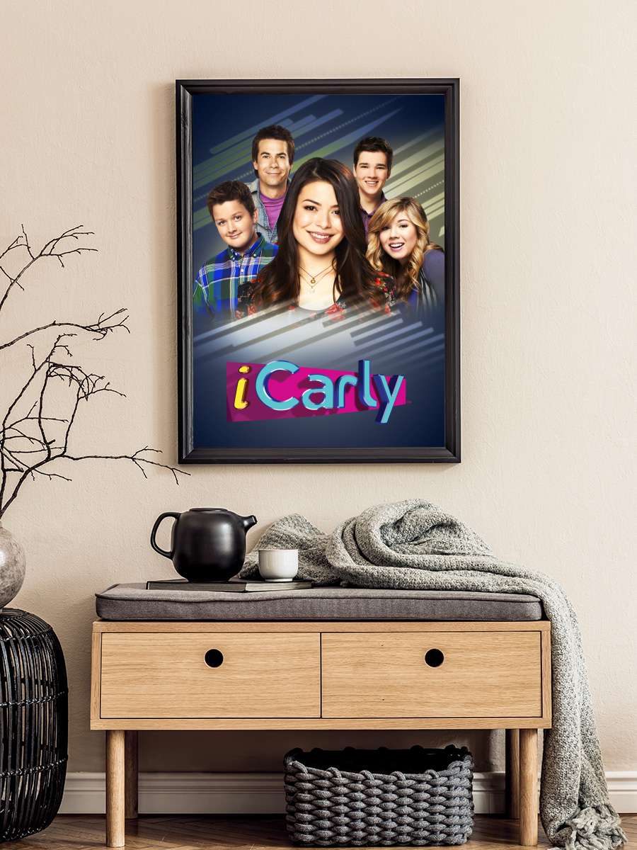 iCarly Dizi Tablo Siyah Çerçeveli Dizi Poster Duvar Tablo