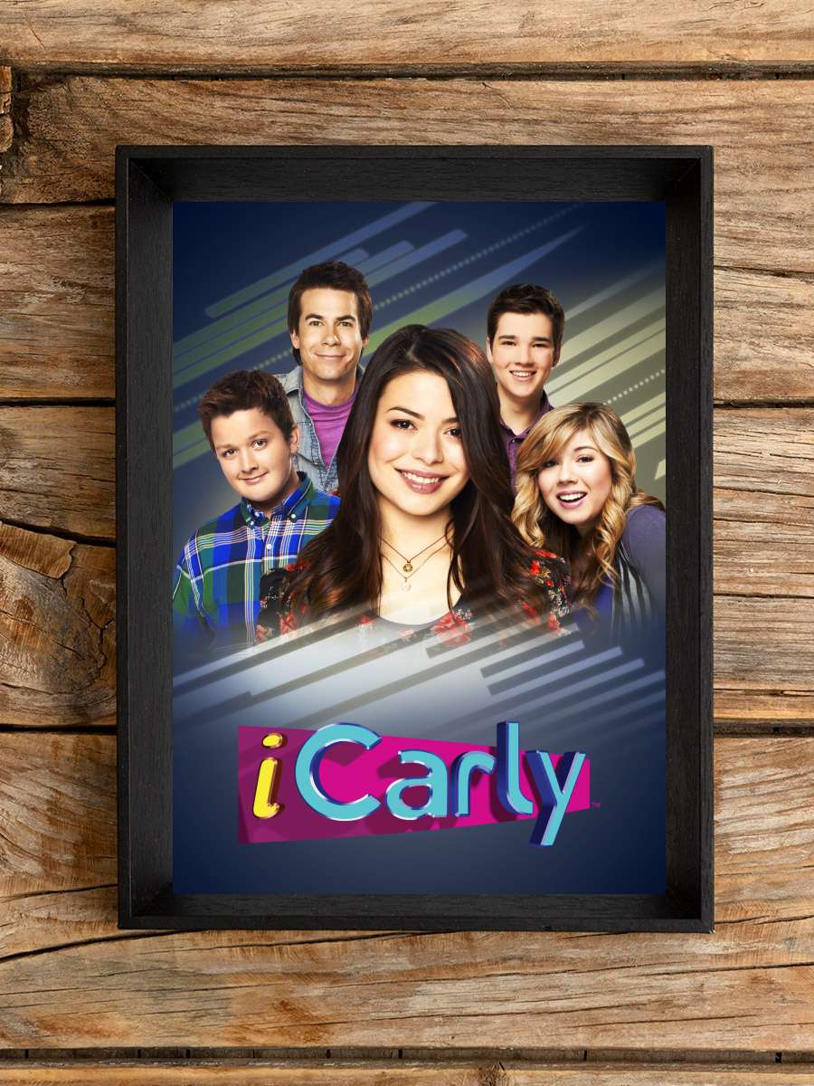 iCarly Dizi Tablo Siyah Çerçeveli Dizi Poster Duvar Tablo