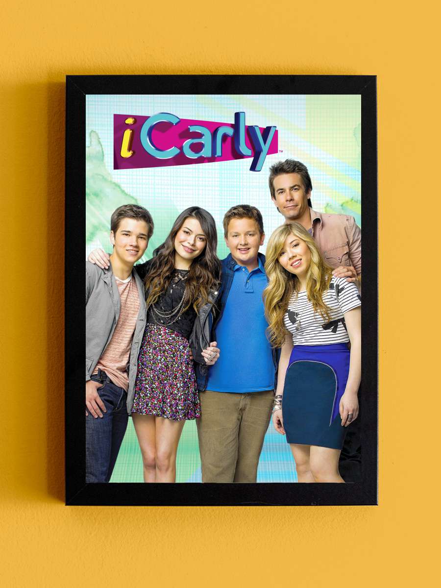 iCarly Dizi Tablo Siyah Çerçeveli Dizi Poster Duvar Tablo