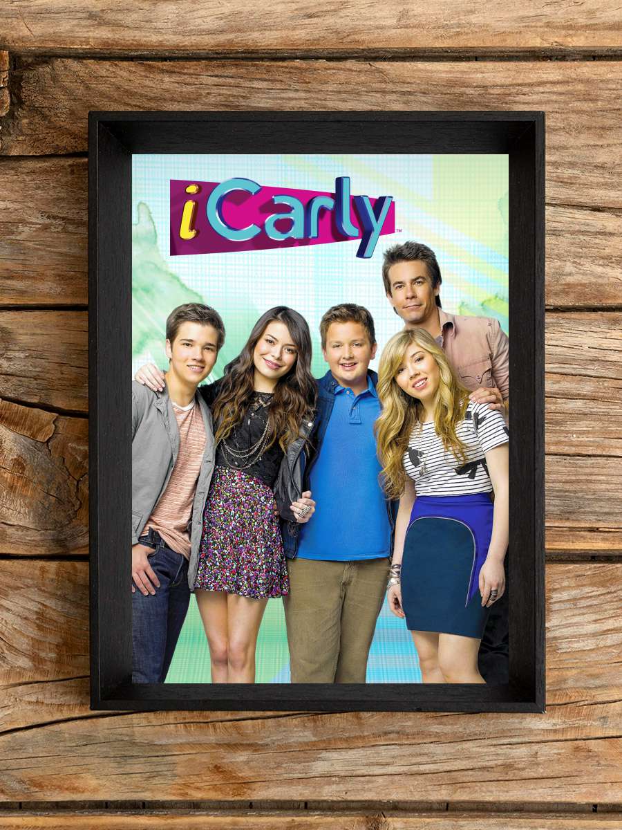 iCarly Dizi Tablo Siyah Çerçeveli Dizi Poster Duvar Tablo