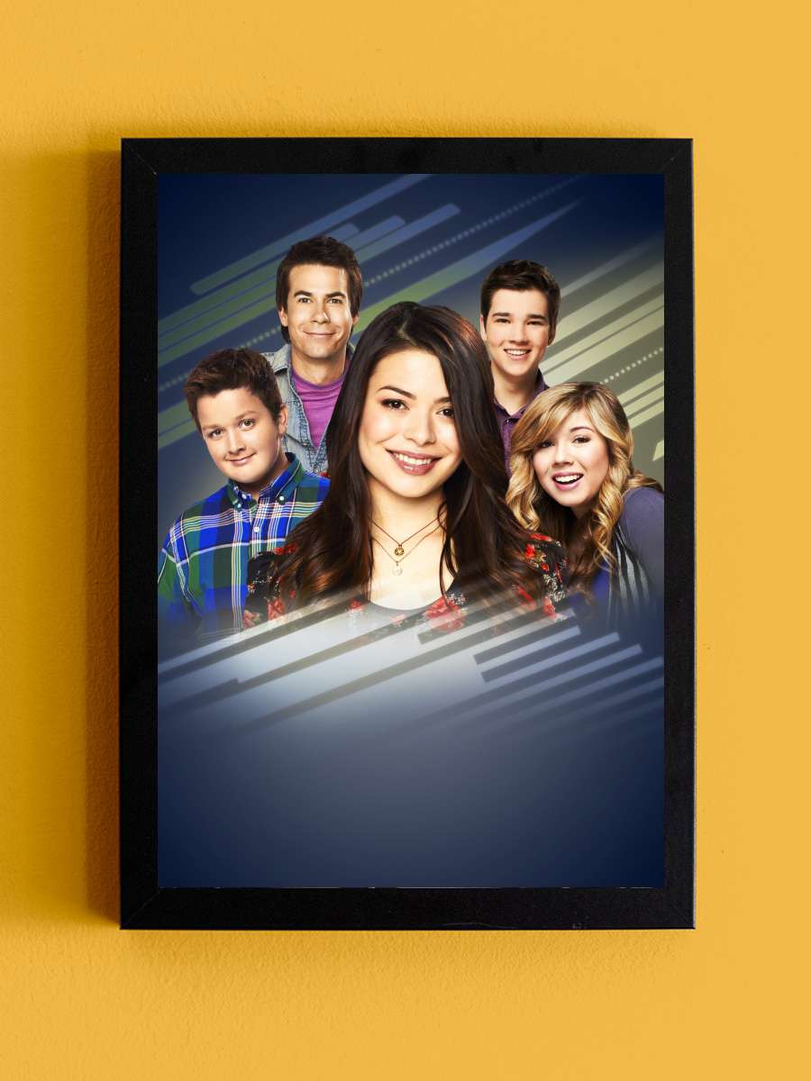 iCarly Dizi Tablo Siyah Çerçeveli Dizi Poster Duvar Tablo