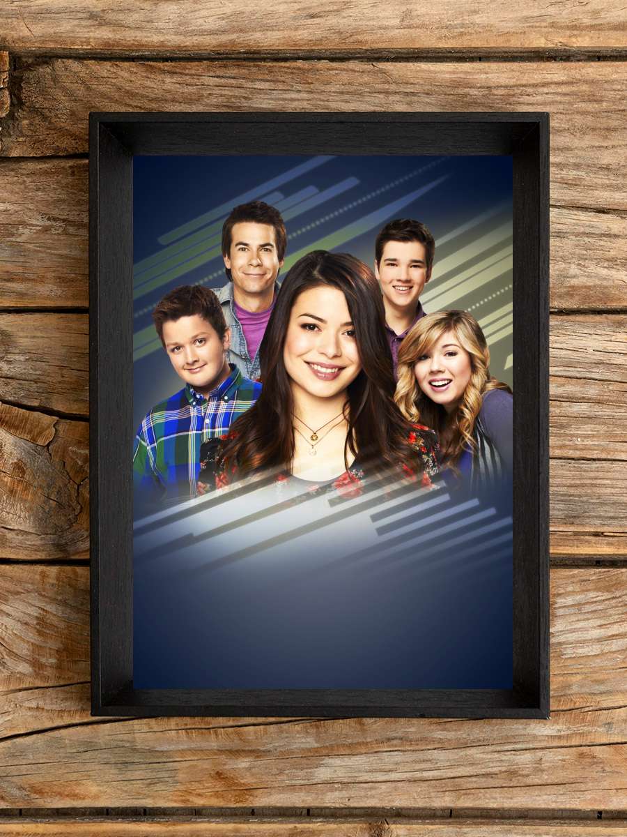 iCarly Dizi Tablo Siyah Çerçeveli Dizi Poster Duvar Tablo