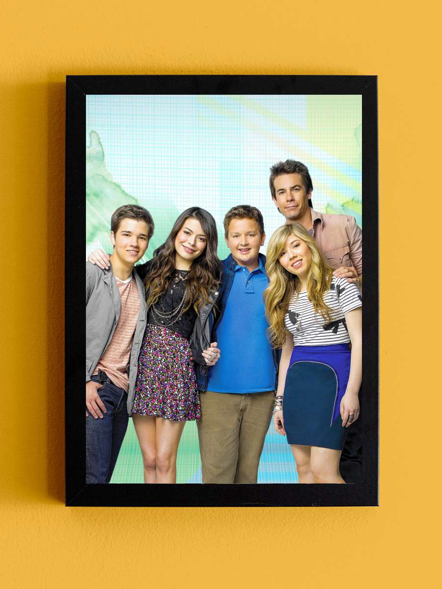 iCarly Dizi Tablo Siyah Çerçeveli Dizi Poster Duvar Tablo