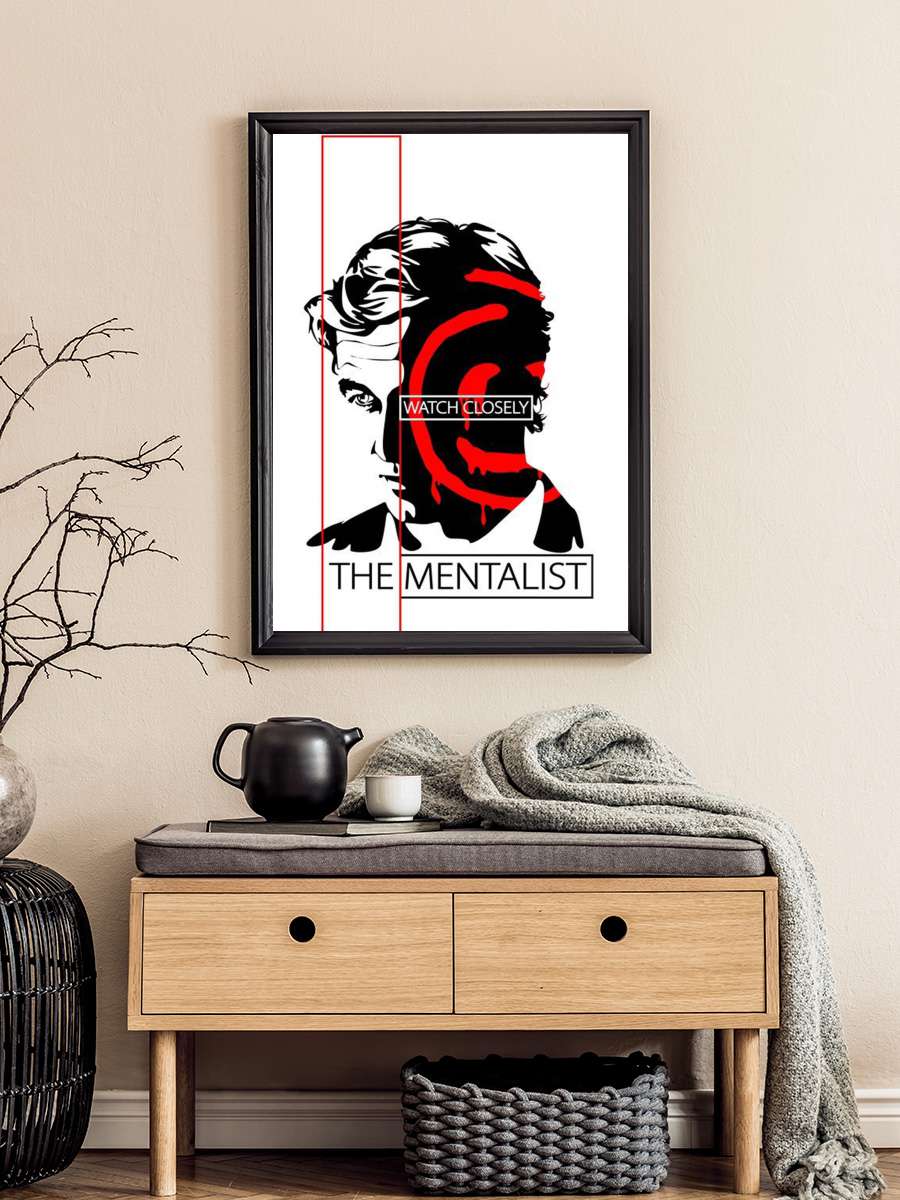 The Mentalist Dizi Tablo Siyah Çerçeveli Dizi Poster Duvar Tablo