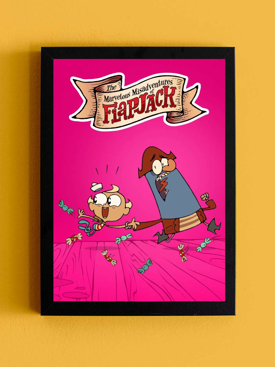 The Marvelous Misadventures of Flapjack Dizi Tablo Siyah Çerçeveli Dizi Poster Duvar Tablo