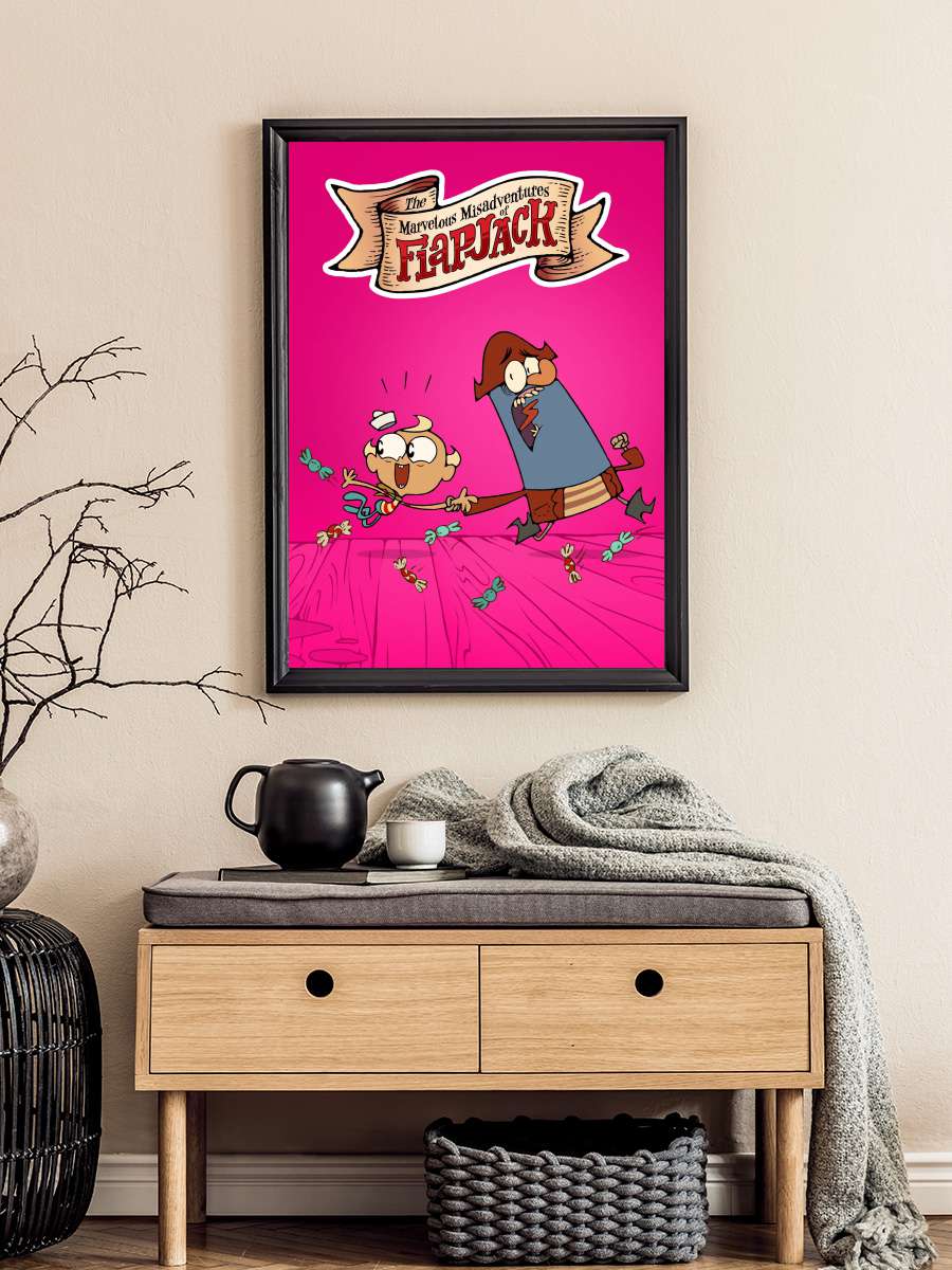 The Marvelous Misadventures of Flapjack Dizi Tablo Siyah Çerçeveli Dizi Poster Duvar Tablo