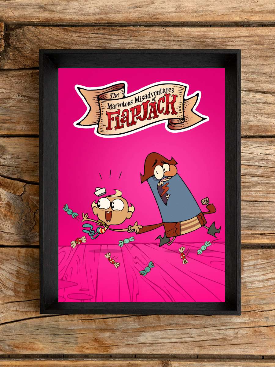 The Marvelous Misadventures of Flapjack Dizi Tablo Siyah Çerçeveli Dizi Poster Duvar Tablo