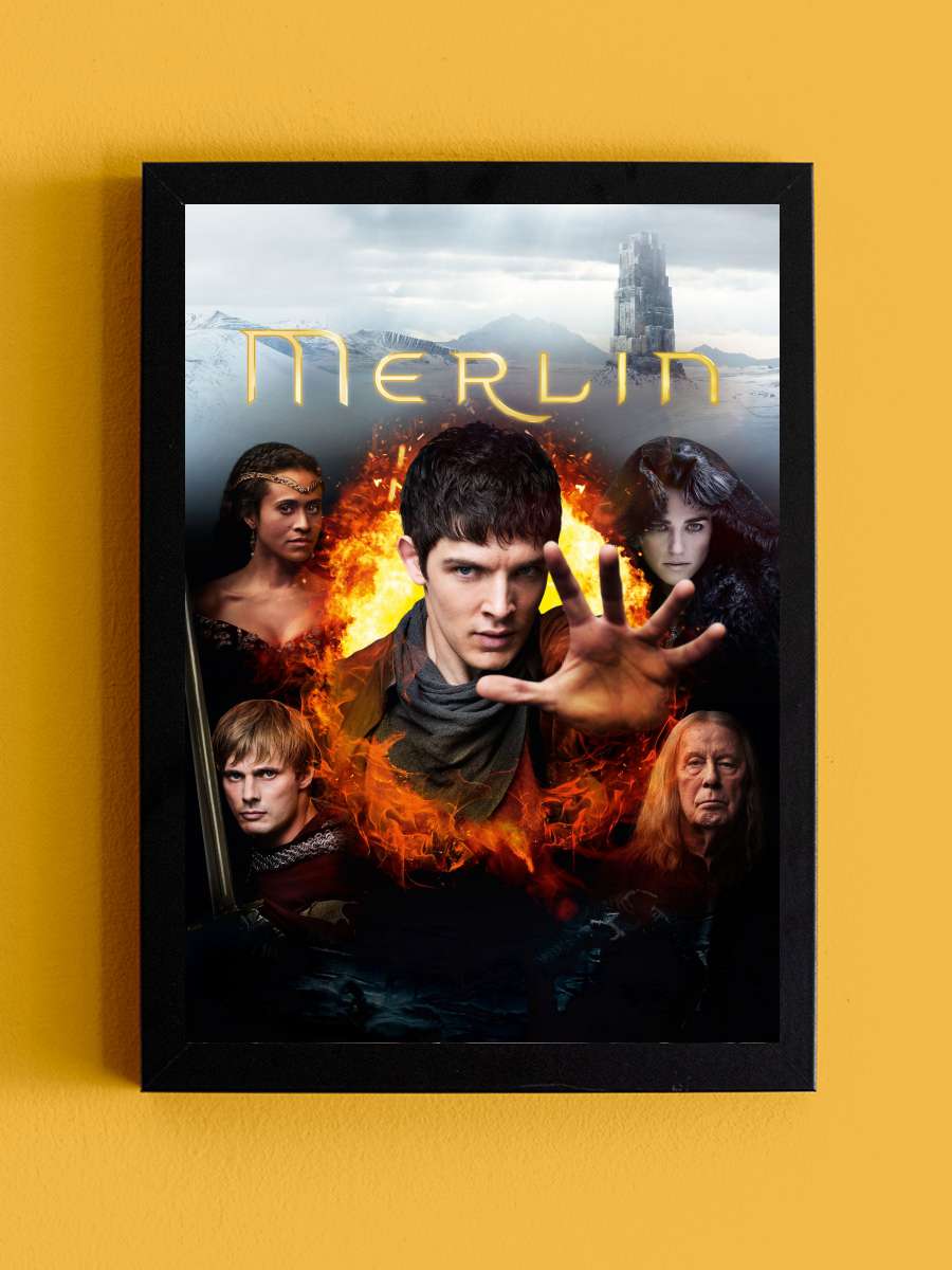 Merlin Dizi Tablo Siyah Çerçeveli Dizi Poster Duvar Tablo