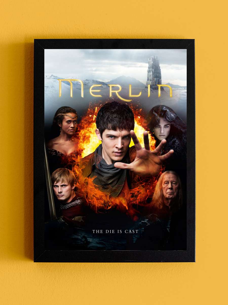 Merlin Dizi Tablo Siyah Çerçeveli Dizi Poster Duvar Tablo