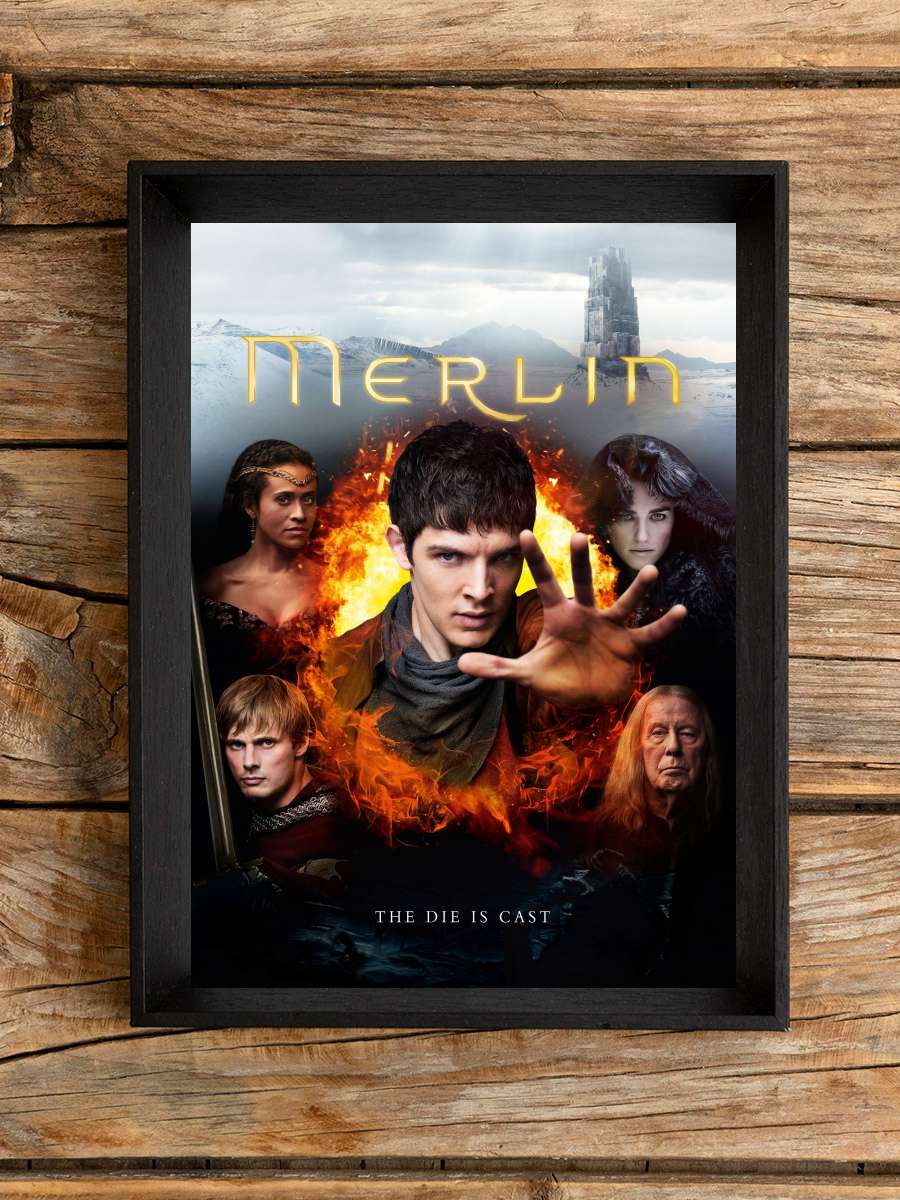 Merlin Dizi Tablo Siyah Çerçeveli Dizi Poster Duvar Tablo