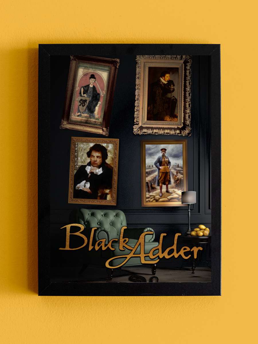 Blackadder Dizi Tablo Siyah Çerçeveli Dizi Poster Duvar Tablo