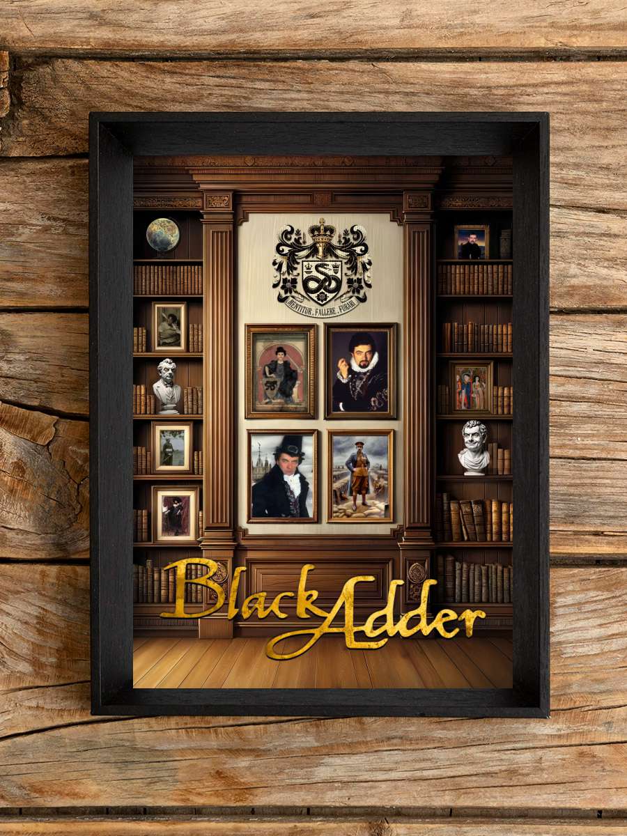 Blackadder Dizi Tablo Siyah Çerçeveli Dizi Poster Duvar Tablo