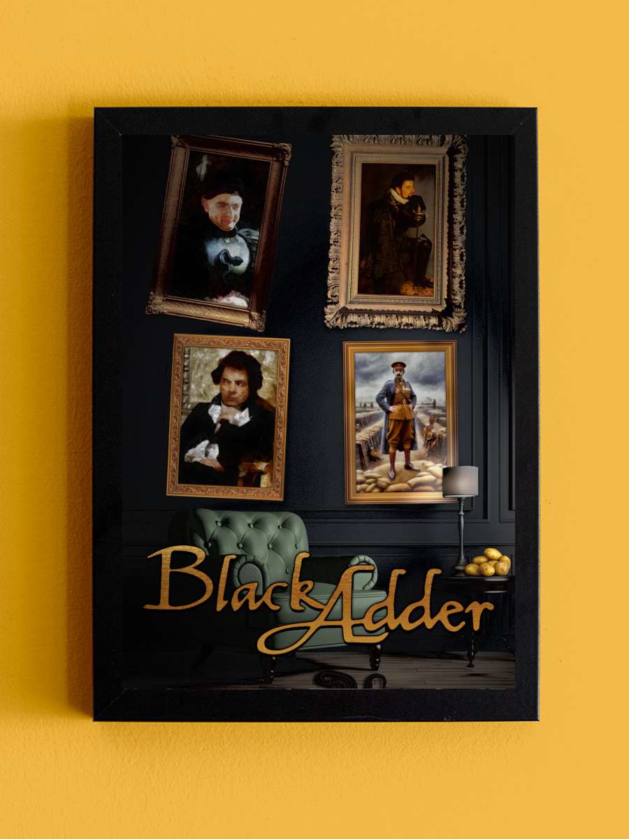 Blackadder Dizi Tablo Siyah Çerçeveli Dizi Poster Duvar Tablo