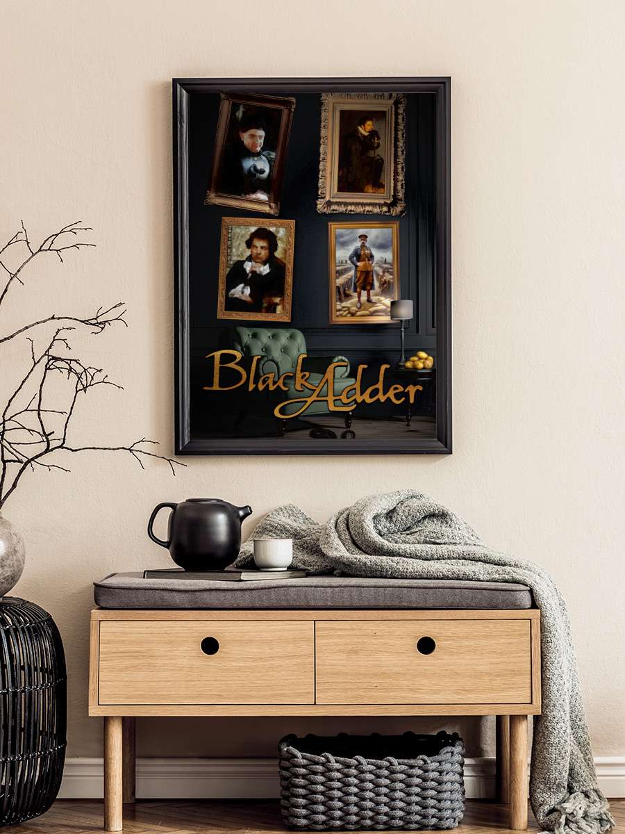 Blackadder Dizi Tablo Siyah Çerçeveli Dizi Poster Duvar Tablo