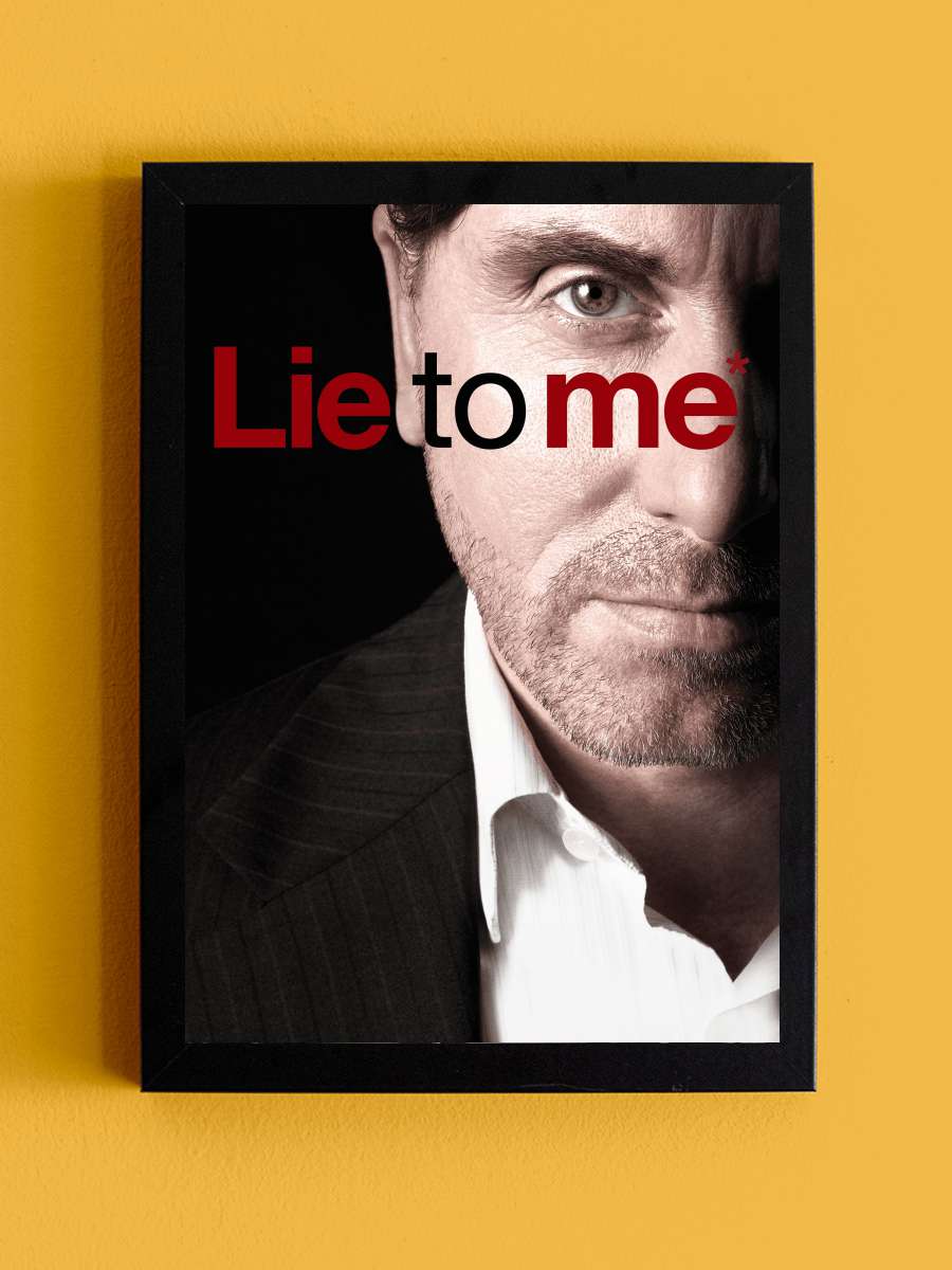 Lie to Me Dizi Tablo Siyah Çerçeveli Dizi Poster Duvar Tablo