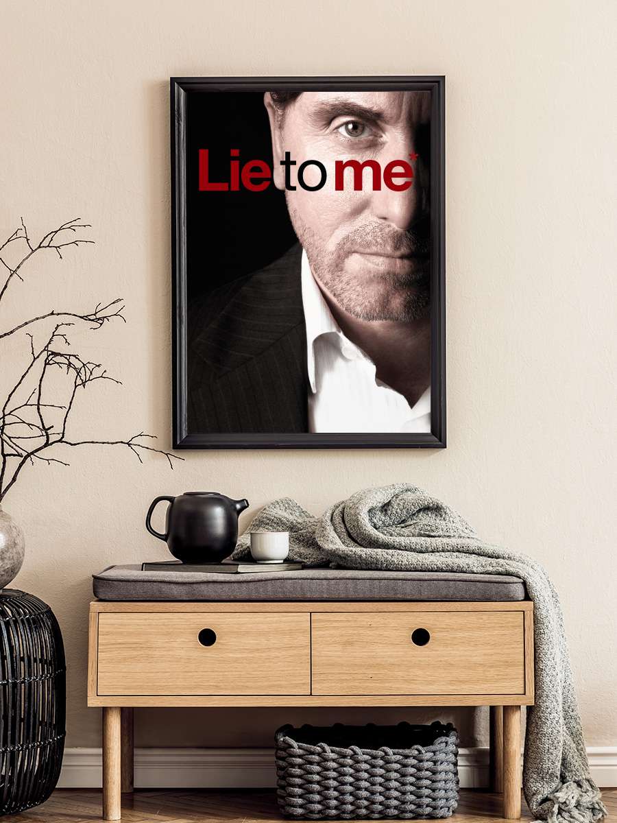 Lie to Me Dizi Tablo Siyah Çerçeveli Dizi Poster Duvar Tablo