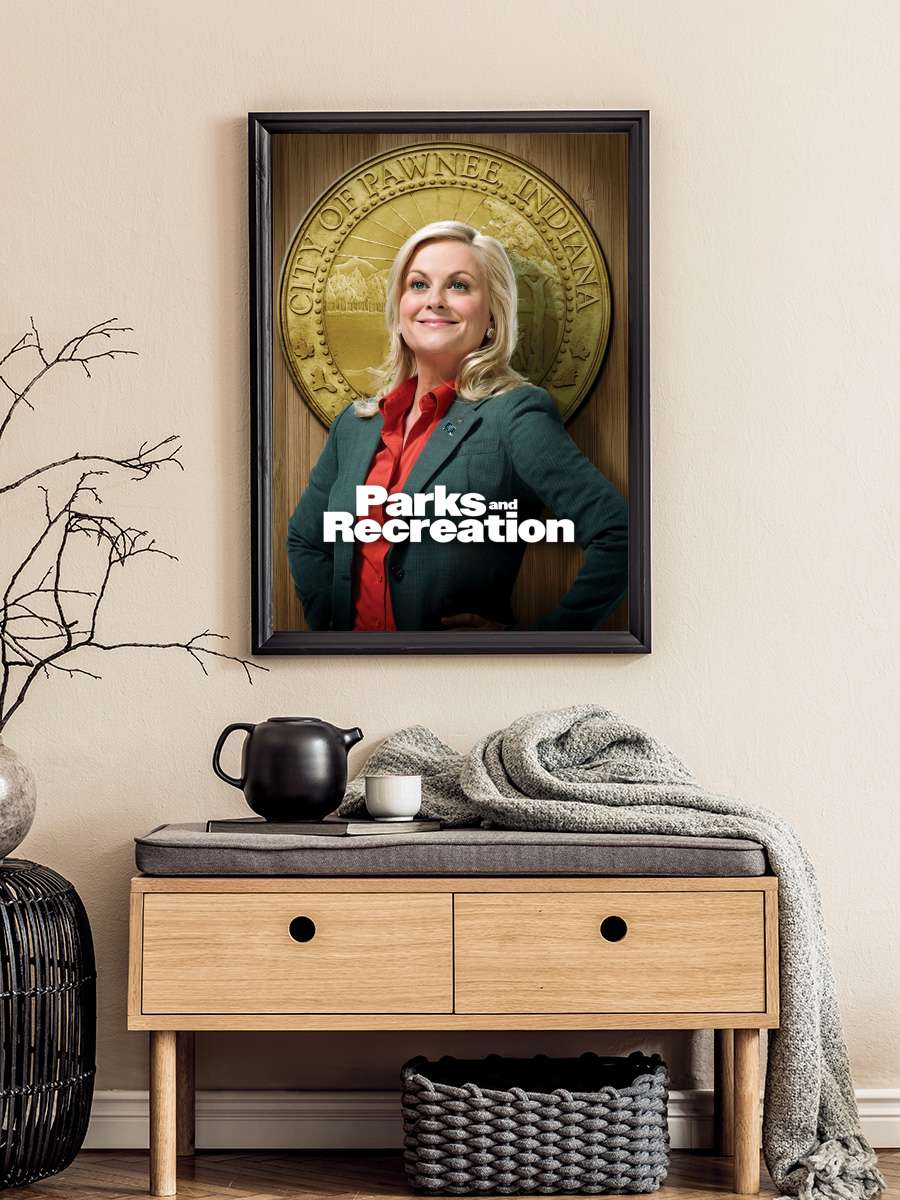 Parks and Recreation Dizi Tablo Siyah Çerçeveli Dizi Poster Duvar Tablo