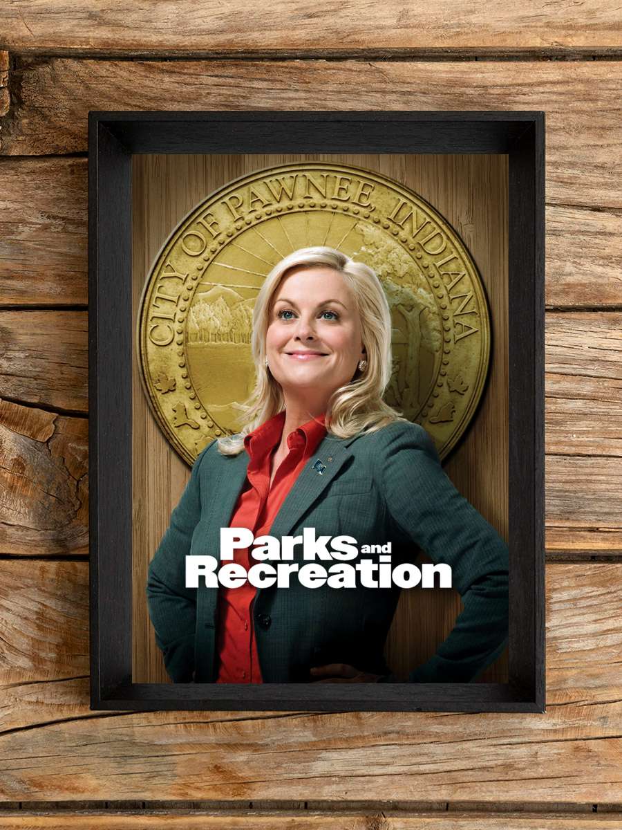 Parks and Recreation Dizi Tablo Siyah Çerçeveli Dizi Poster Duvar Tablo